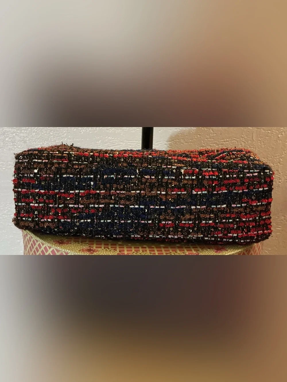 Kurt Geiger London Kensington Tweed Shoulder Bag w/Chain Strap - Multicolor